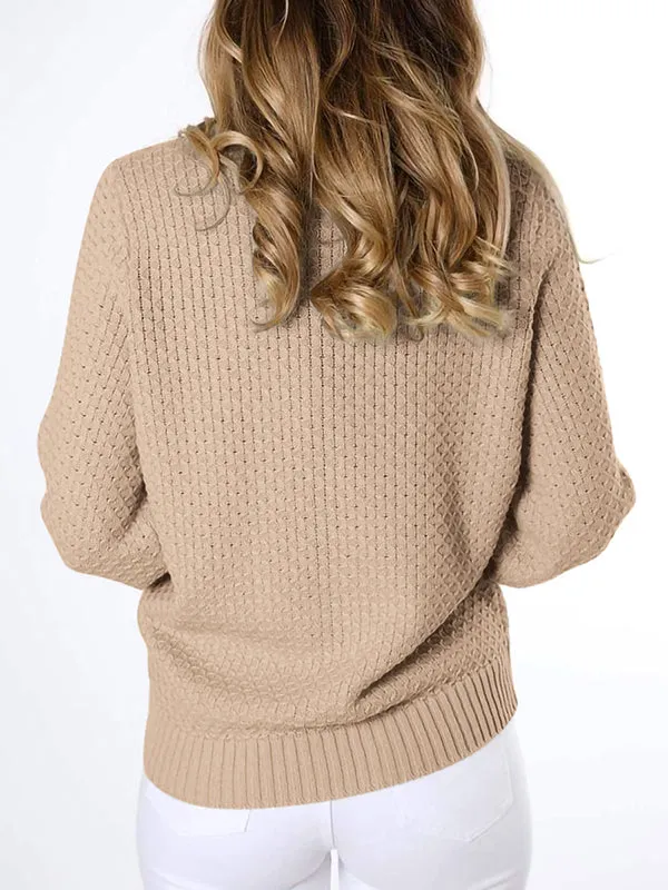 Women Winter Sweater Turtleneck Pullover Waffle Knit Long Sleeve Knitwear sold by Tinstree product image thumbnail 2