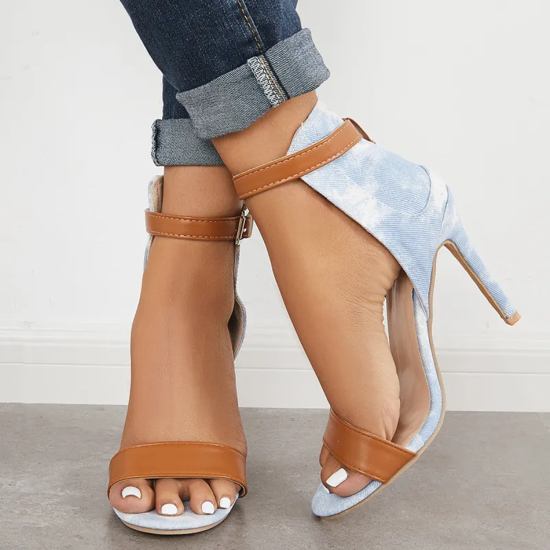 Pointed Toe Stiletto High Heels Ankle Strap Dress Sandals sold by Tinstree