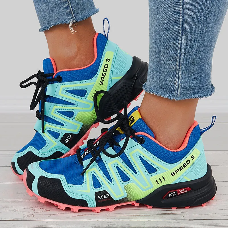 Colorful Breathable Knit Sneakers Chunky Sole Walking Shoes sold by Tinstree