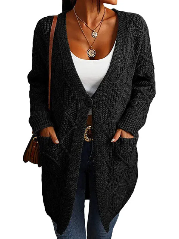 Womens Open Front Cardigan Long Sleeve Lightweight Knit Sweater Casual Outerwear sold by Tinstree