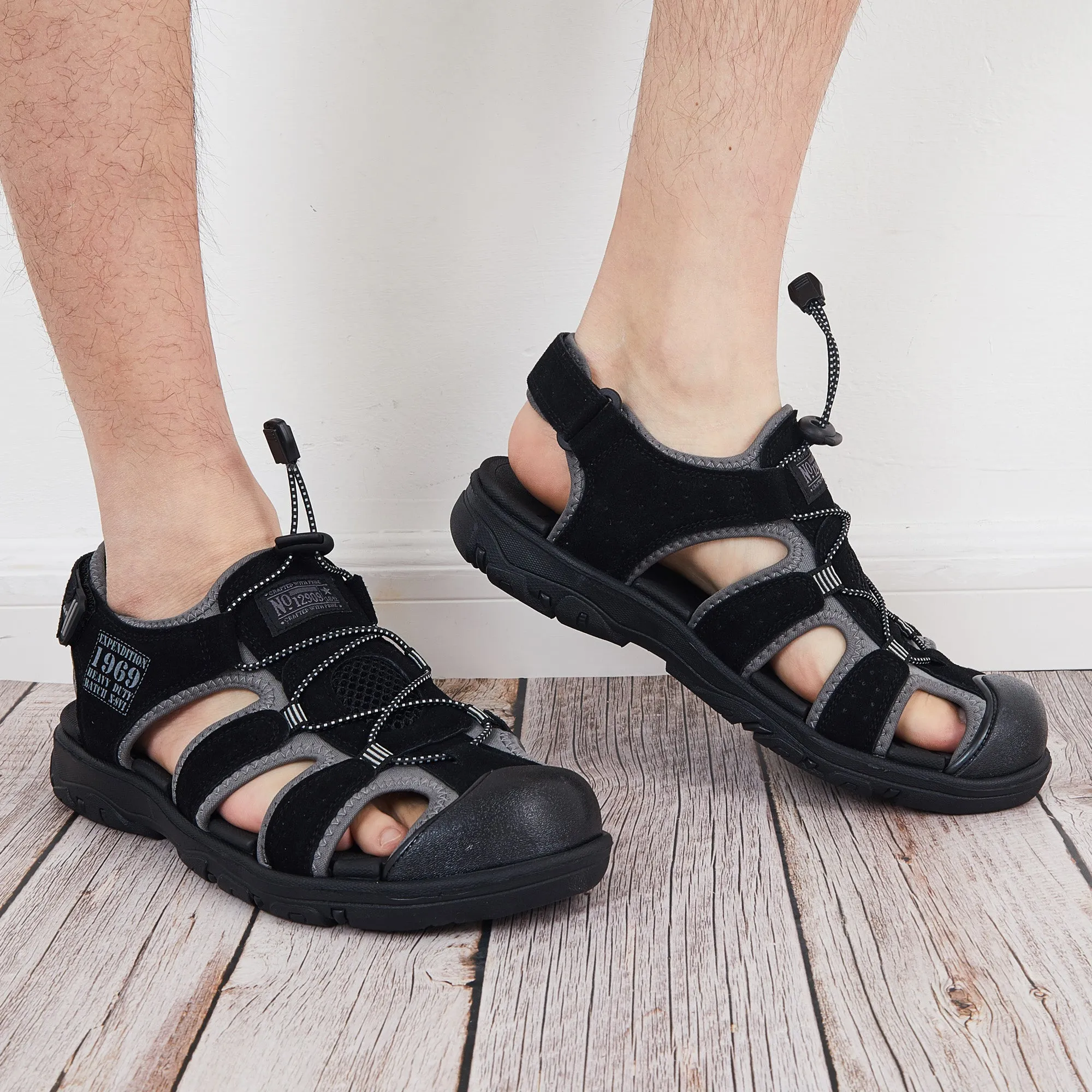 Men's Waterproof Hiking Sandals Summer Closed Toe Sport Sandals sold by Tinstree