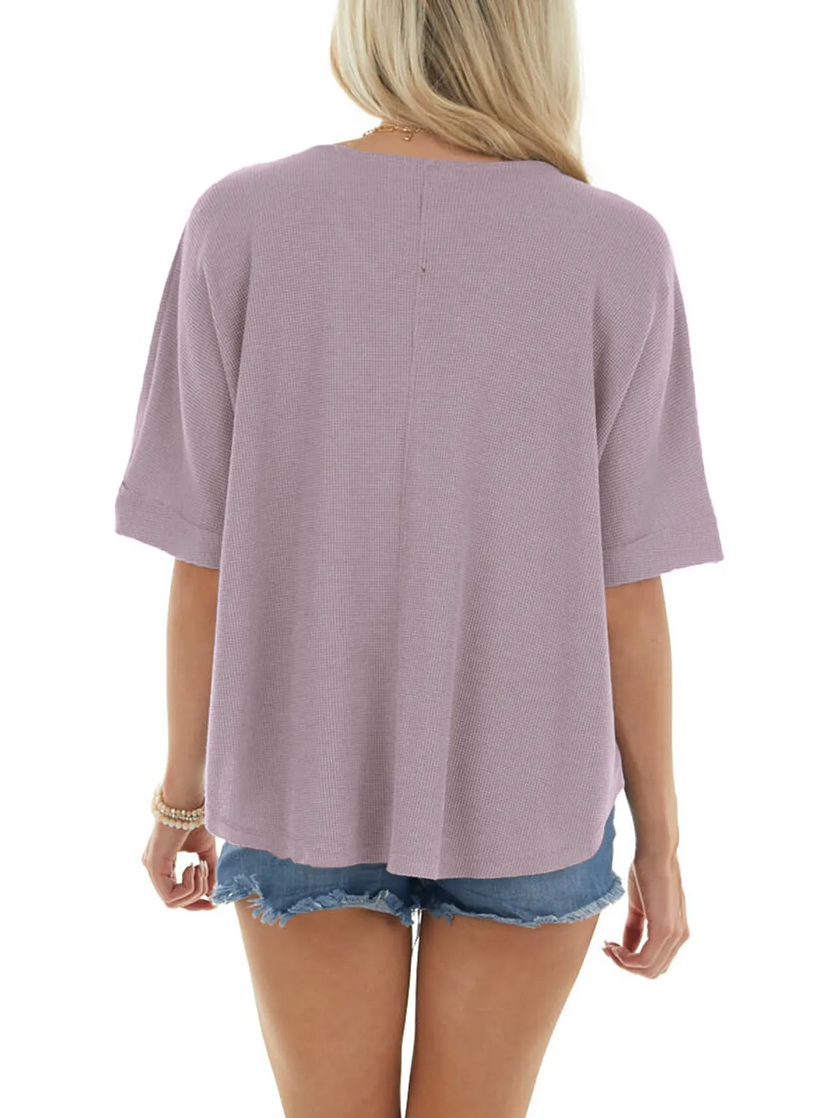 Women'S Short Sleeve V Neck T Shirts Oversized Summer Casual Tunic Tops Blouses sold by Tinstree product image thumbnail 3