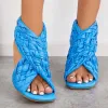 Braided Woven Stilettos High Heels Criss Cross Ankle Strap Sandals sold by Tinstree