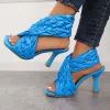 Braided Woven Stilettos High Heels Criss Cross Ankle Strap Sandals sold by Tinstree