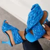 Braided Woven Stilettos High Heels Criss Cross Ankle Strap Sandals sold by Tinstree
