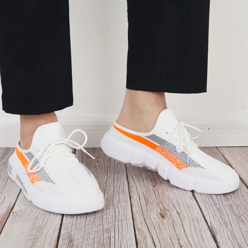 Men's Mesh Knit Mule Sneakers Half Drag Walking Shoes sold by Tinstree