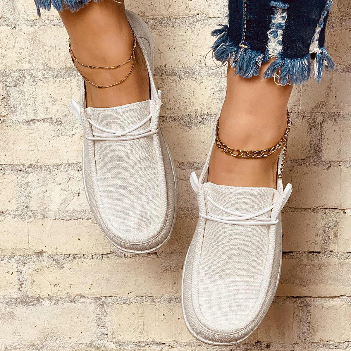 Casual Slip on Lightweight Walking Shoes Flat Sneakers sold by Tinstree product image thumbnail 4