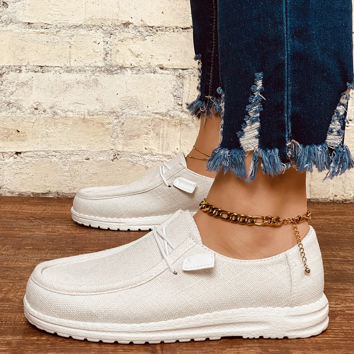 Casual Slip on Lightweight Walking Shoes Flat Sneakers sold by Tinstree product image thumbnail 3