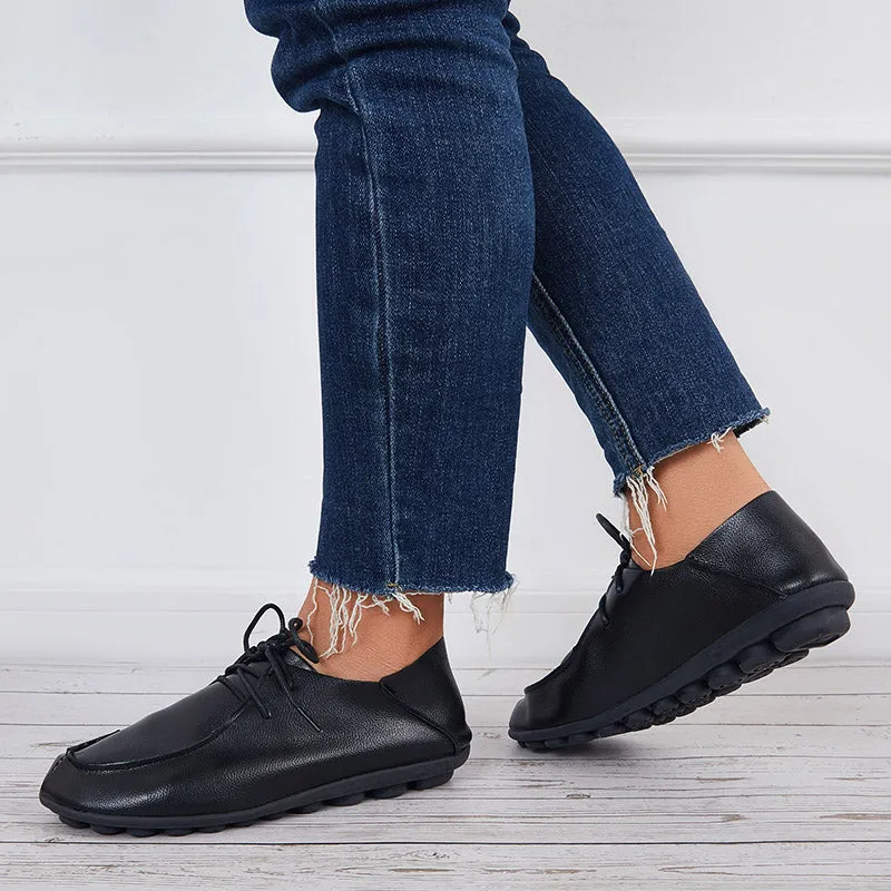 Women Lace Up Loafers Non Slip Rubber Sole Flats Shoes sold by Tinstree product image thumbnail 3