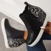 Slip on Hidden Wedge Sneakers Platform Wedge Booties sold by Tinstree