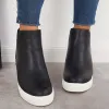 Slip on Hidden Wedge Sneakers Platform Wedge Booties sold by Tinstree