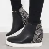 Slip on Hidden Wedge Sneakers Platform Wedge Booties sold by Tinstree