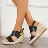 Square Toe Platform Espadrille Wedges Ankle Strap Slingback Sandals sold by Tinstree
