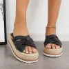 Casual Slip on Cross Strap Espadrille Platform Sandals sold by Tinstree