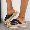 Casual Slip on Cross Strap Espadrille Platform Sandals sold by Tinstree