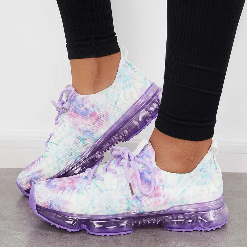 Lace Up Air Cushion Tennis Sports Sneakers Breathable Mesh Shoes sold by Tinstree