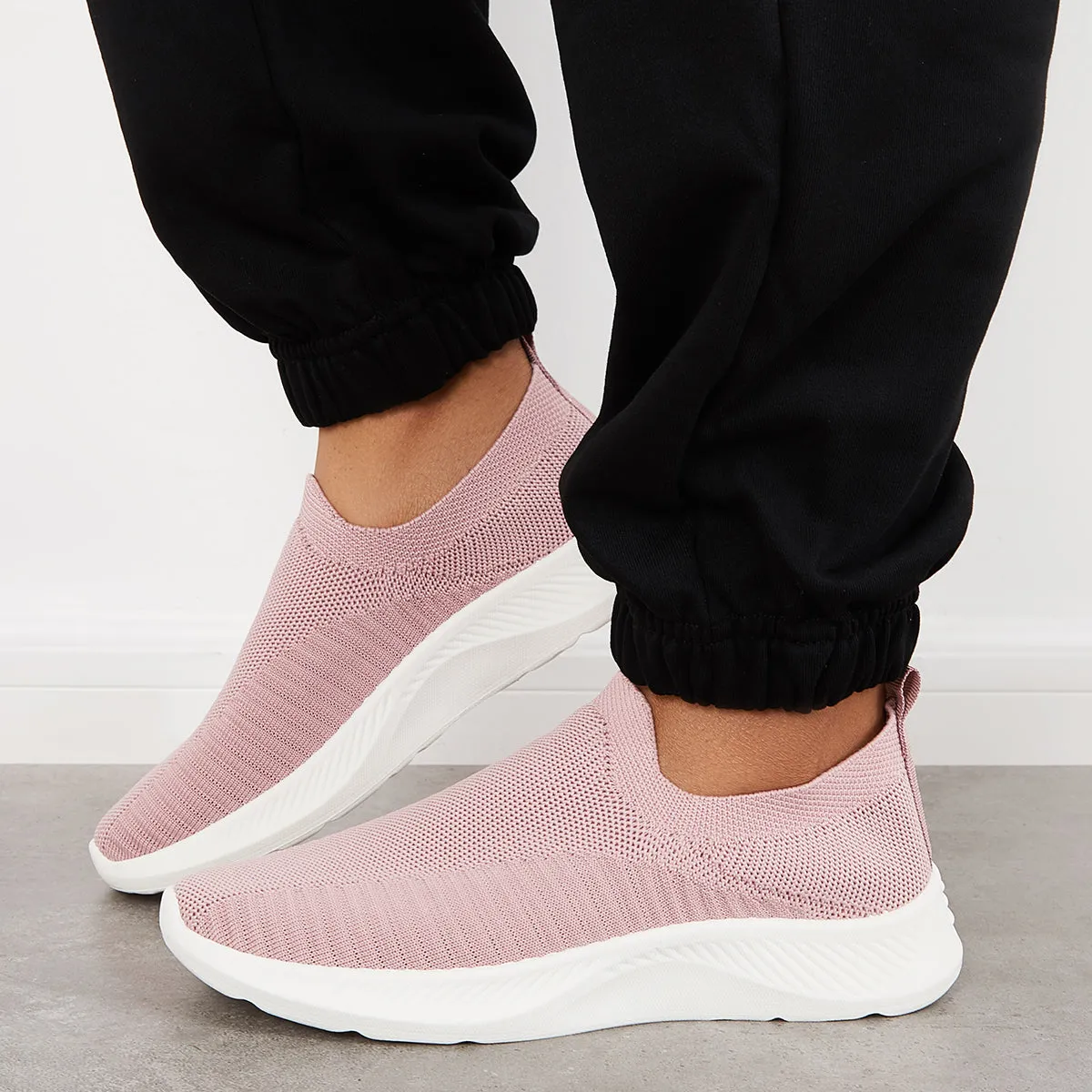 Casual Breathable Mesh Knit Sneakers Slip on Flat Walking Shoes sold by Tinstree product image thumbnail 4