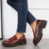 Round Toe Platform Penny Loafers Lug Sole Slip On Office Uniform Shoes sold by Tinstree