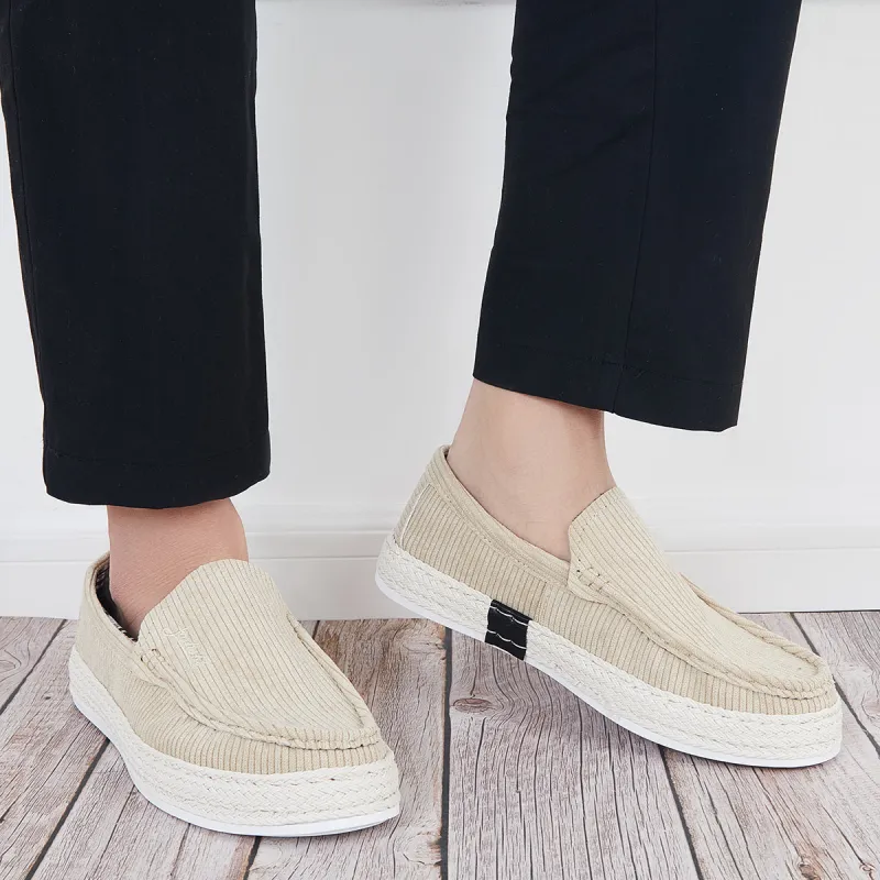 Unisex Slip on Platform Loafers Low Top Sneaker Walking Shoes sold by Tinstree