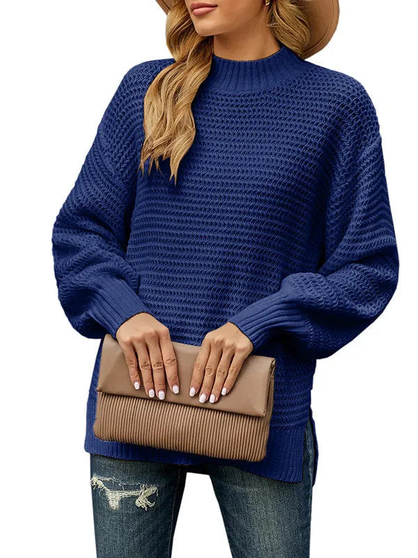 Women Long Sleeve Turtleneck Sweater Casual Pullover Slouchy Knit Jumper Tops sold by Tinstree product image thumbnail 2