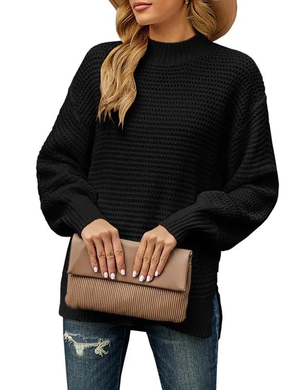 Women Long Sleeve Turtleneck Sweater Casual Pullover Slouchy Knit Jumper Tops sold by Tinstree product image thumbnail 3