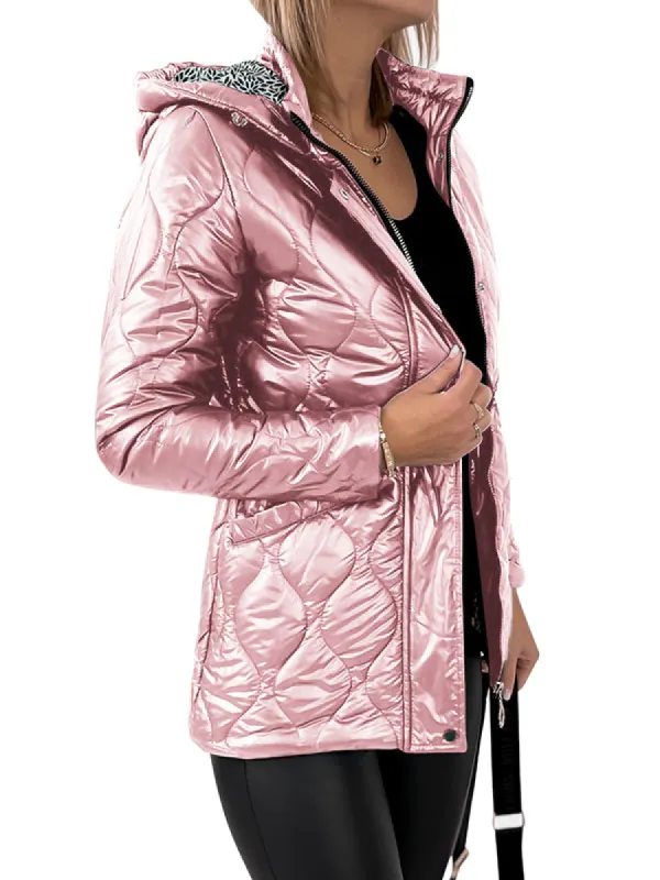 Women's Lightweight Hooded Jacket Zip Front Short Coat sold by Tinstree