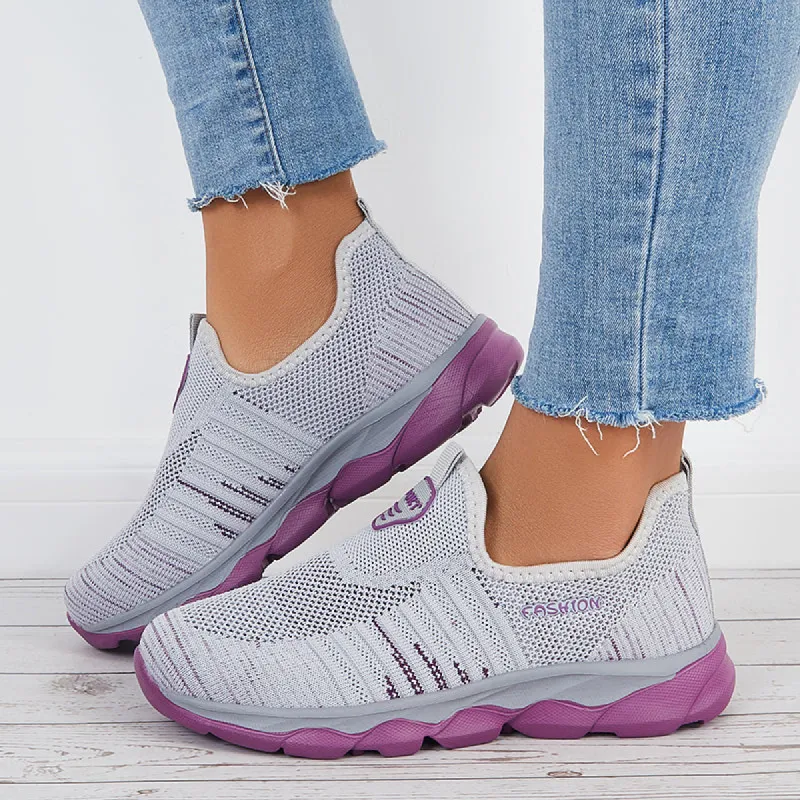 Women Breathable Sneakers Slip on Casual Walking Shoes sold by Tinstree