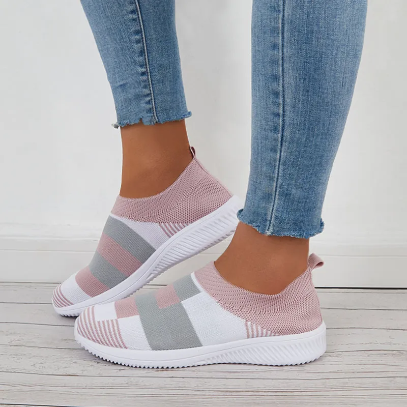 Women Stretch Knit Sneakers Slip On Breathable Shoes sold by Tinstree