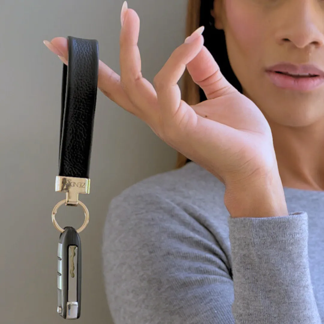 Keyring Wristlet | Designer Leather Accessory by Zendira sold by Zendira