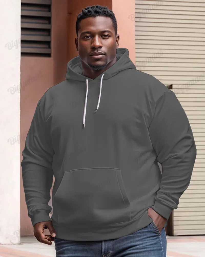 Men's Classic Casual Plus Size Solid Color Hoodie sold by Biggmans product image thumbnail 5