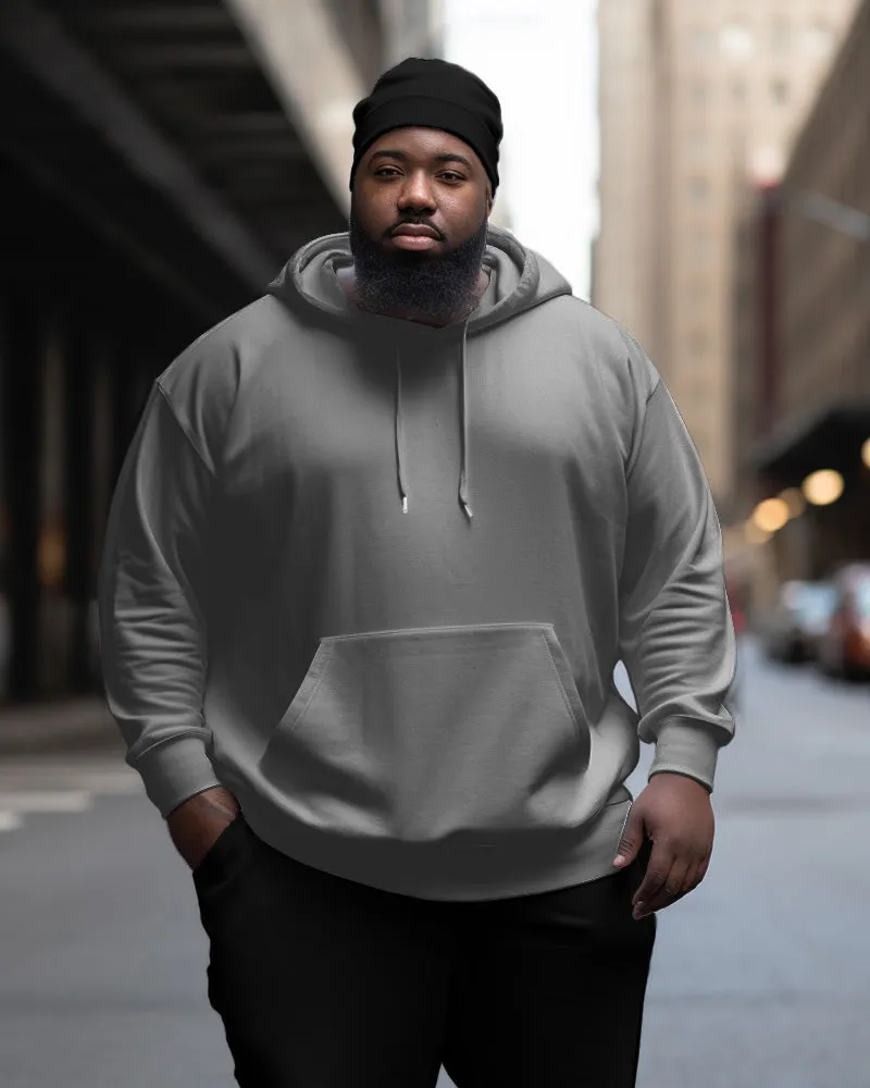Men's Classic Casual Plus Size Solid Color Hoodie sold by Biggmans product image thumbnail 3