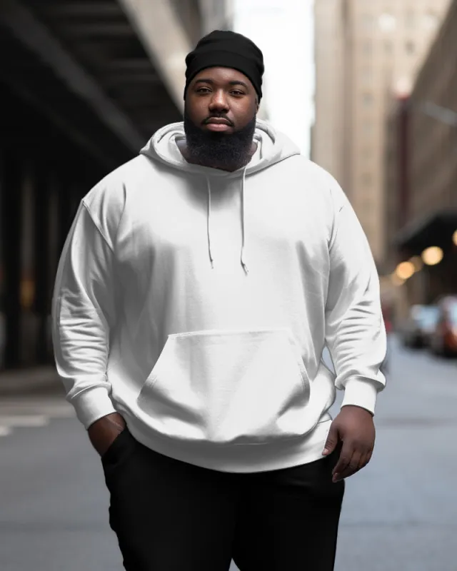 Men's Classic Casual Plus Size Solid Color Hoodie sold by Biggmans