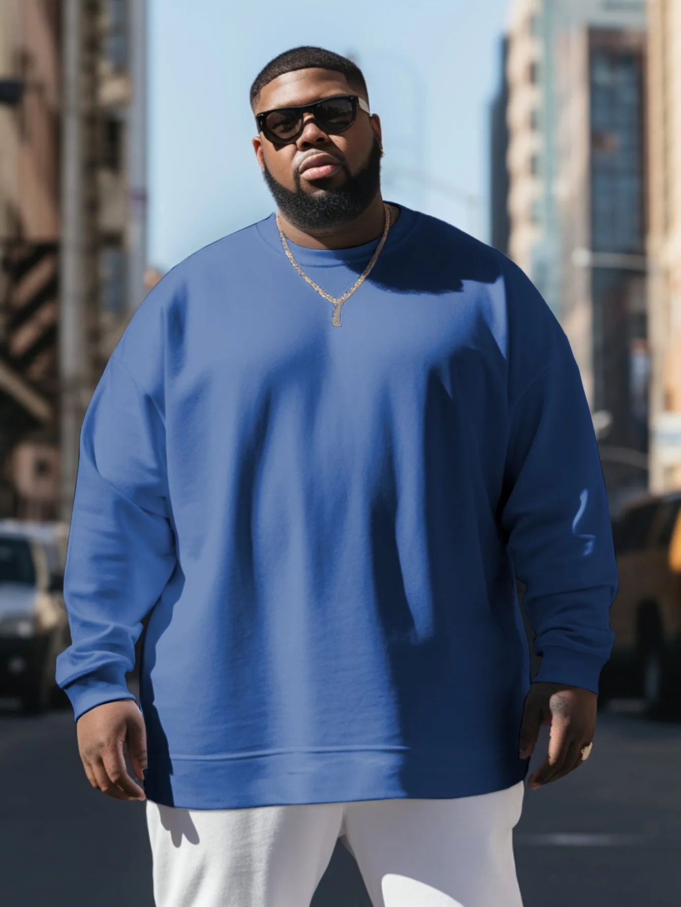 Men's Casual Retro Street Solid Color Crew Neck Sweatshirt sold by Biggmans product image thumbnail 4