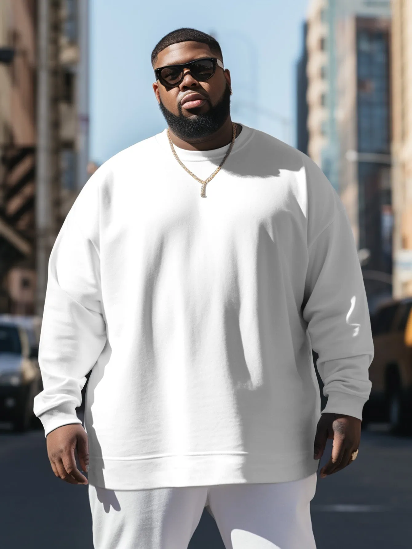 Men's Casual Retro Street Solid Color Crew Neck Sweatshirt sold by Biggmans product image thumbnail 2