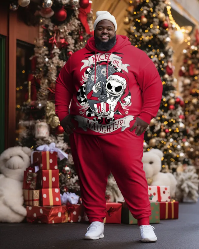 Men's Large Size Tree Red Skull Monster Santa Hoodie Set of Two sold by Biggmans