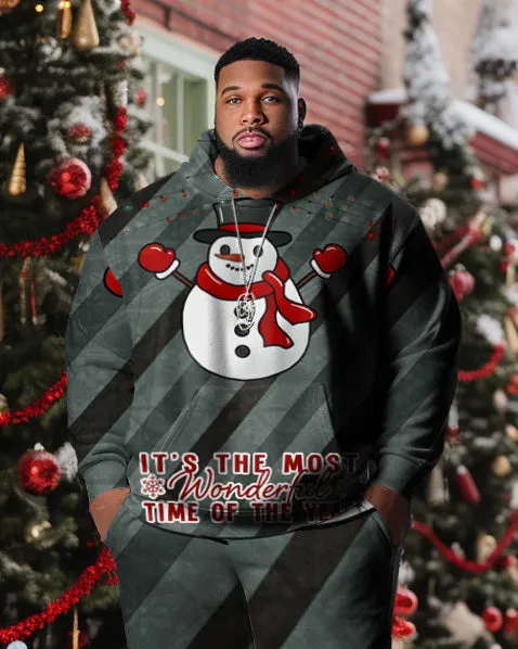 Men's Plus Size Merry Christmas Twill Hoodie Set of Two sold by Biggmans product image thumbnail 2