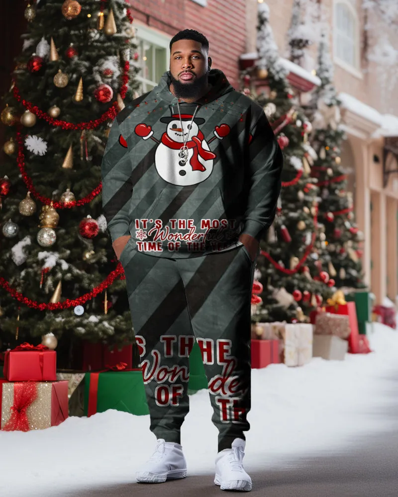 Men's Plus Size Merry Christmas Twill Hoodie Set of Two sold by Biggmans