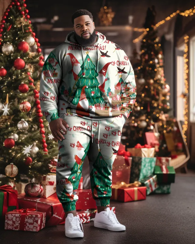 Men's Big & Tall Christmas Tree Forest Graffiti Hoodie Set of Two sold by Biggmans