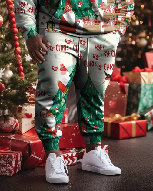 Men's Big & Tall Christmas Tree Forest Graffiti Hoodie Set of Two sold by Biggmans product image thumbnail 3