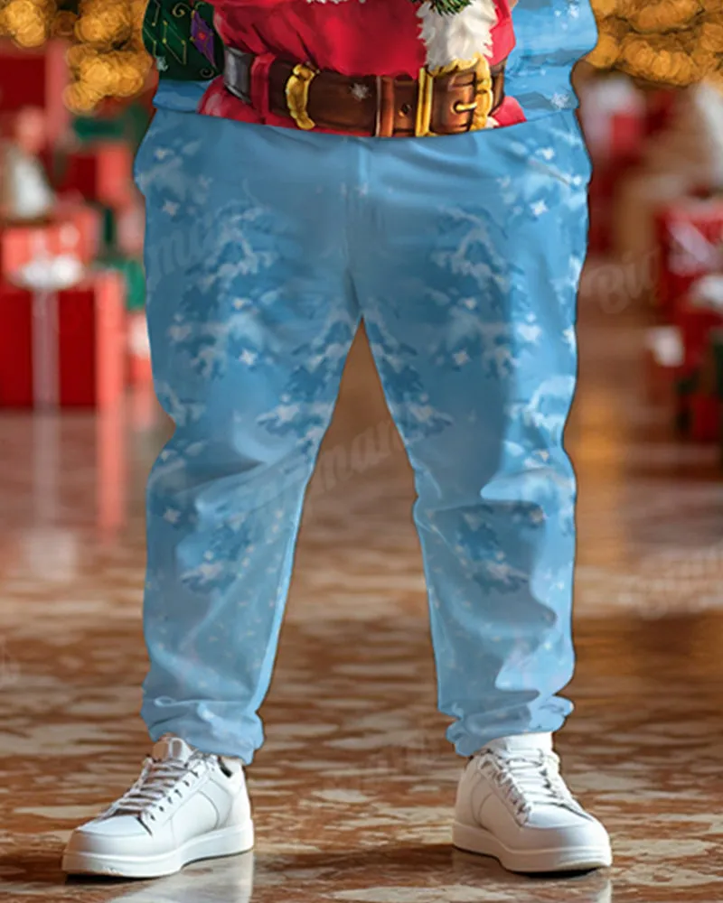 Men's Santa Carrying Sack of Gifts Big & Tall Hoodie Sweatpants Set sold by Biggmans product image thumbnail 3