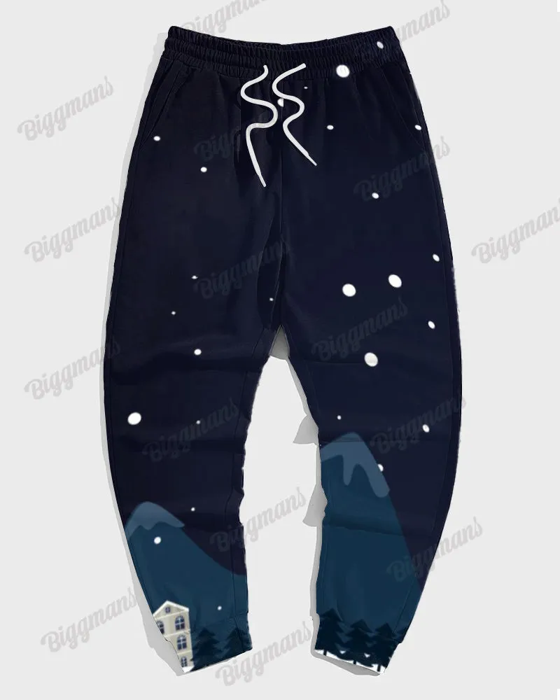 Men's Big & Tall Merry Christmas Snowdrift Hoodie and Sweatpants Set sold by Biggmans product image thumbnail 3