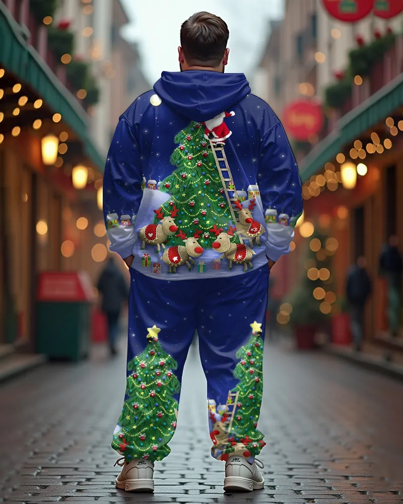 Men's Big & Tall Christmas Tree Santa Elk Hoodie Set of Two sold by Biggmans product image thumbnail 2