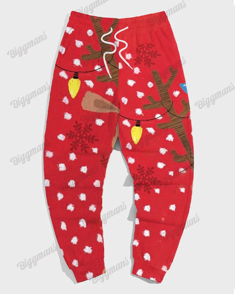 Big Guys Polka Dot Elk Christmas Hoodie & Pants Two Piece Set sold by Biggmans product image thumbnail 4