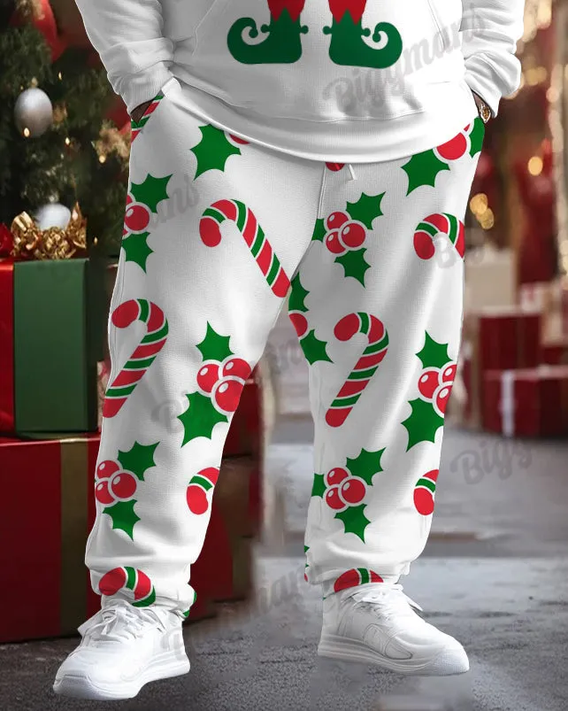 Men's Funny Christmas Elf Suit Print Big Size Hoodie Set sold by Biggmans product image thumbnail 3
