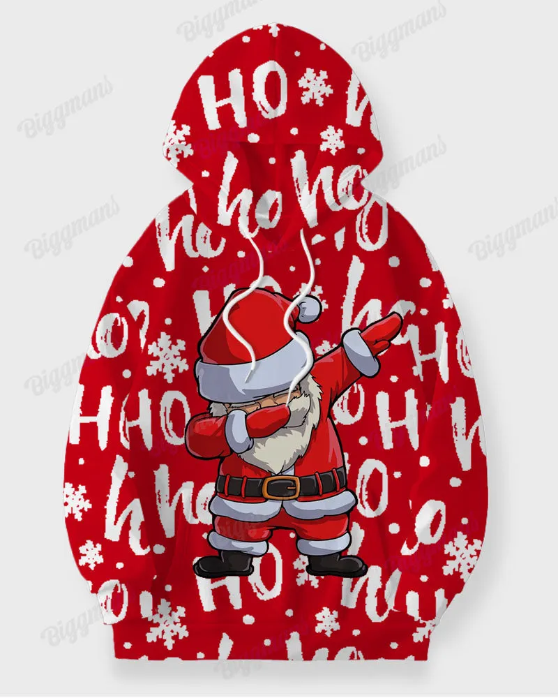 Men's Christmas Red Cartoon Alphabet Print Big and Tall Hoodie Set sold by Biggmans product image thumbnail 3