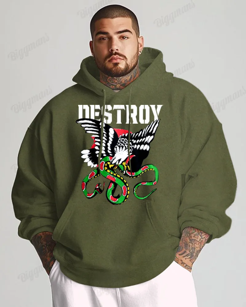 Cotton-Inescapable Prey Pattern Printed Men's Loose Oversized Sweatshirt sold by Biggmans product image thumbnail 2