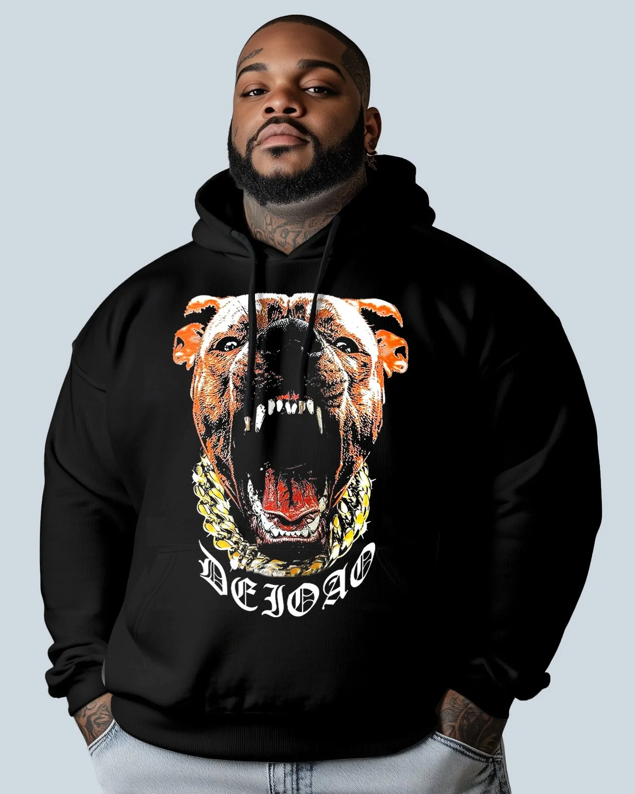 3D Animal Print Oversized Cotton Hoodie sold by Biggmans