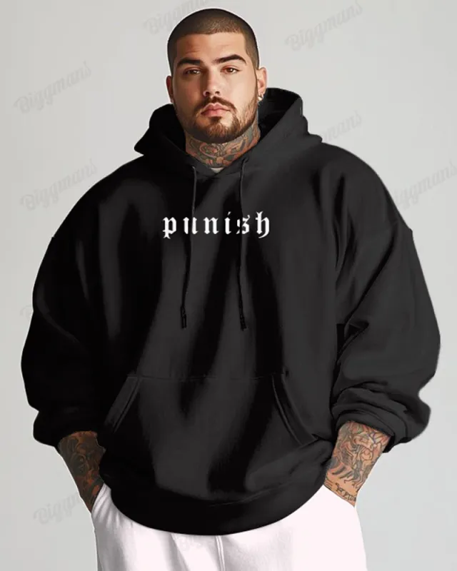 Cotton-Flaming Big Eyes Monster Pattern Printed Men's Loose Oversized Sweat sold by Biggmans