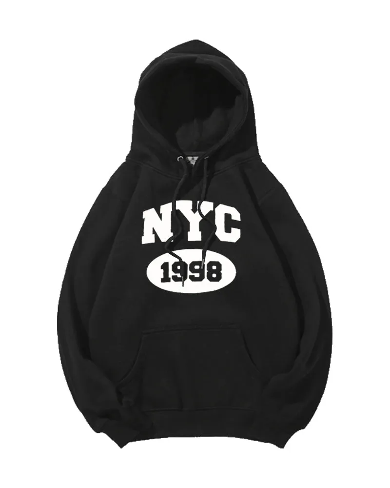 New York 1998 Print Oversized Cotton Hoodie sold by Biggmans product image thumbnail 4