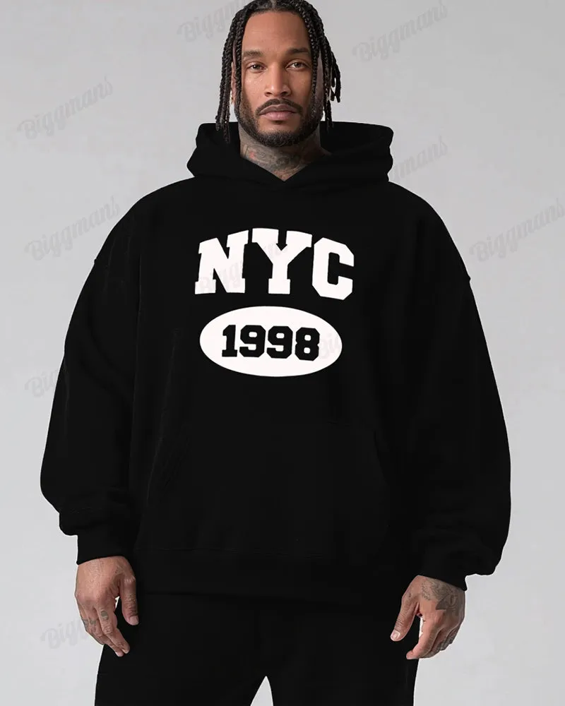 New York 1998 Print Oversized Cotton Hoodie sold by Biggmans product image thumbnail 5